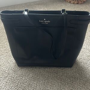 Kate Spade Black Leather Tote Sophisticated Design
